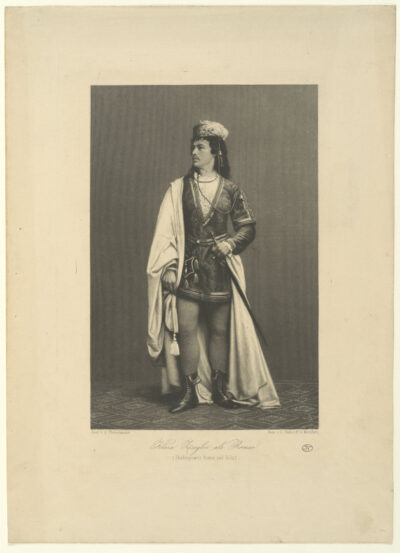 Clara Ziegler die Gruenderin des Deutschen Theatermuseums in Muenchen als Romeo den sie 1868 in Leipzig spielte