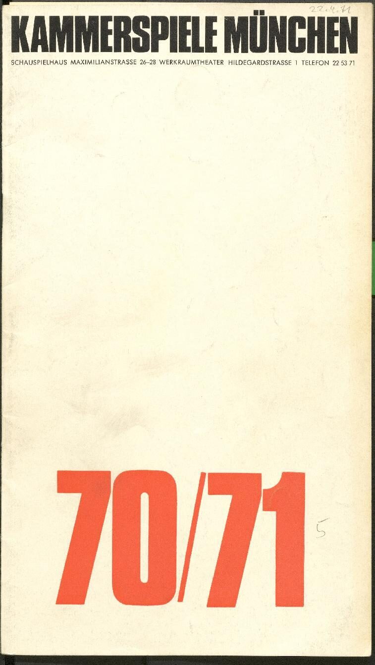 DTM Muenchner Kammerspiele Der Dra Dra 1970 1971 001