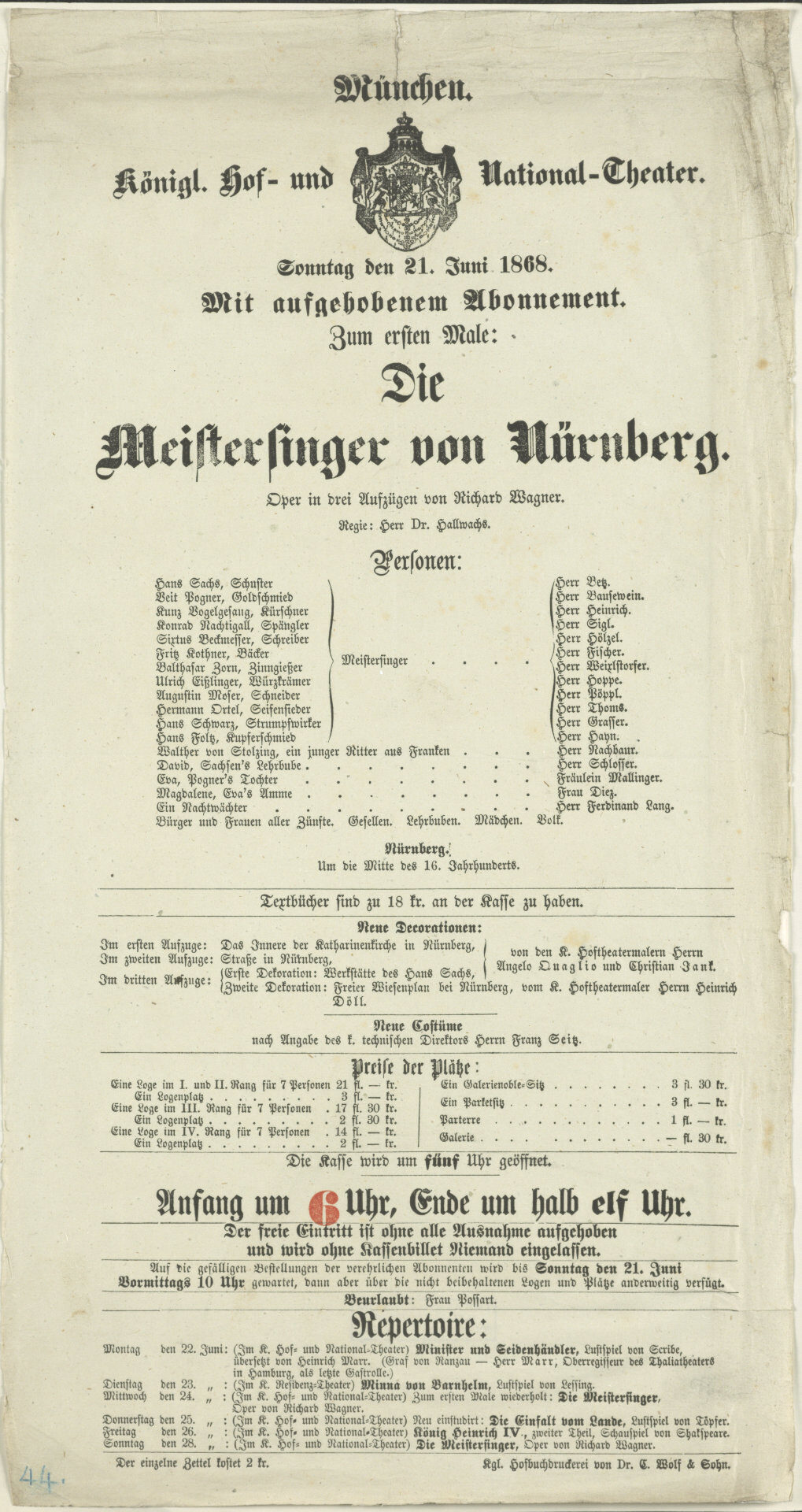 TZ Meistersinger 1868