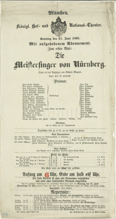 TZ Meistersinger 1868