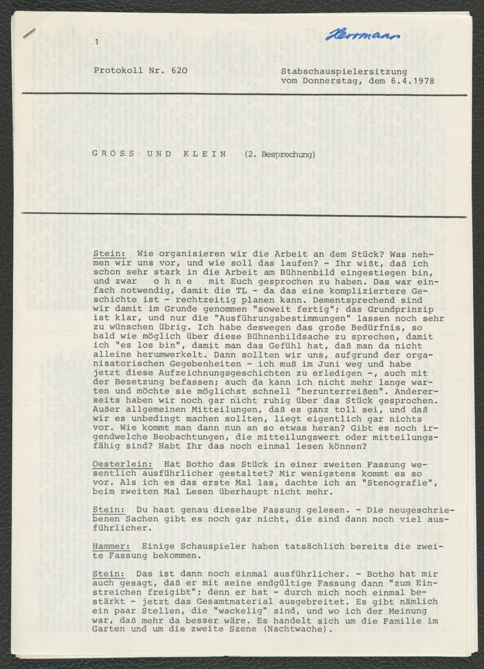 Protokoll Nr 620 Schaubuehne 03