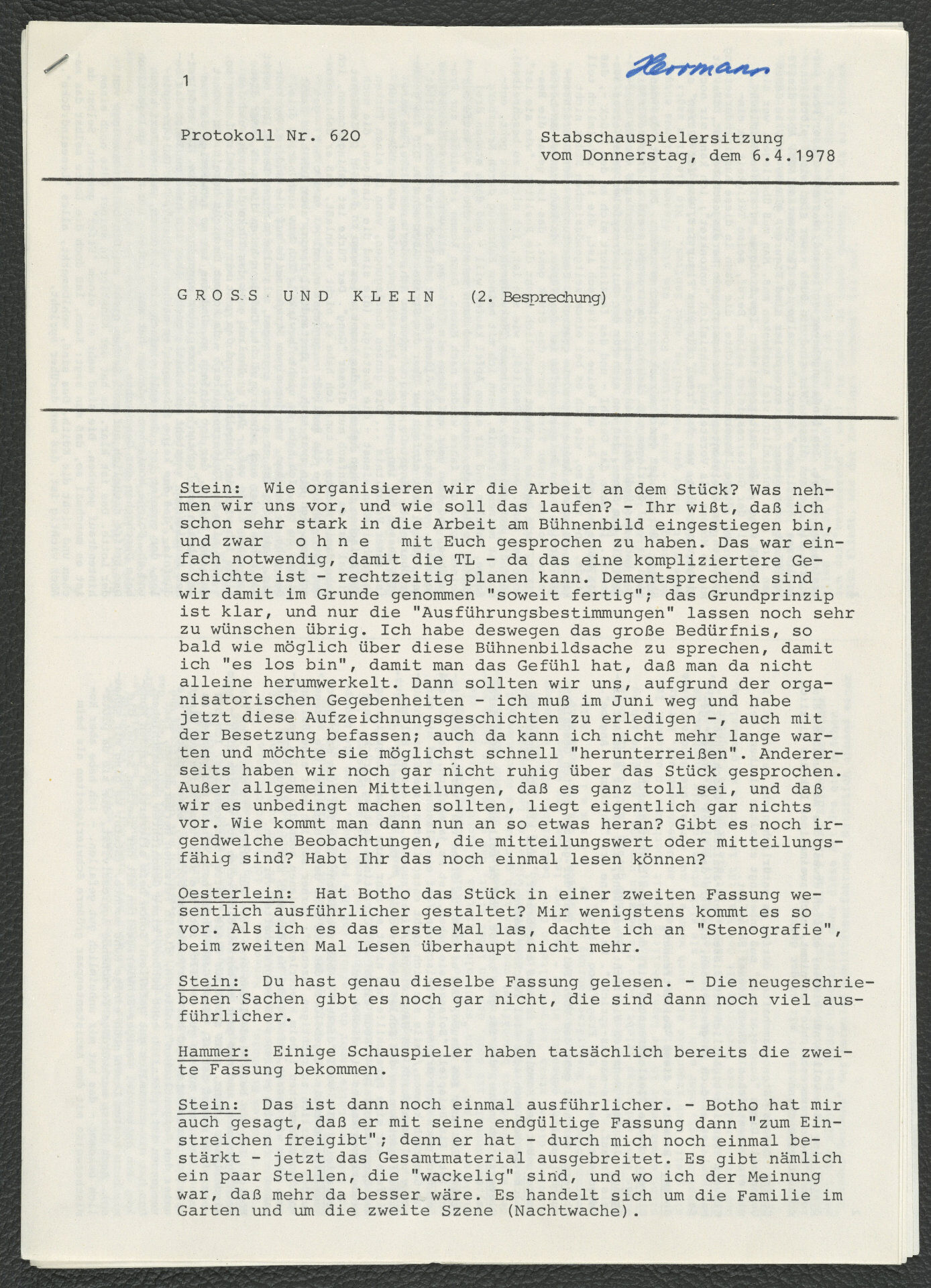 Protokoll Nr 620 Schaubuehne 03